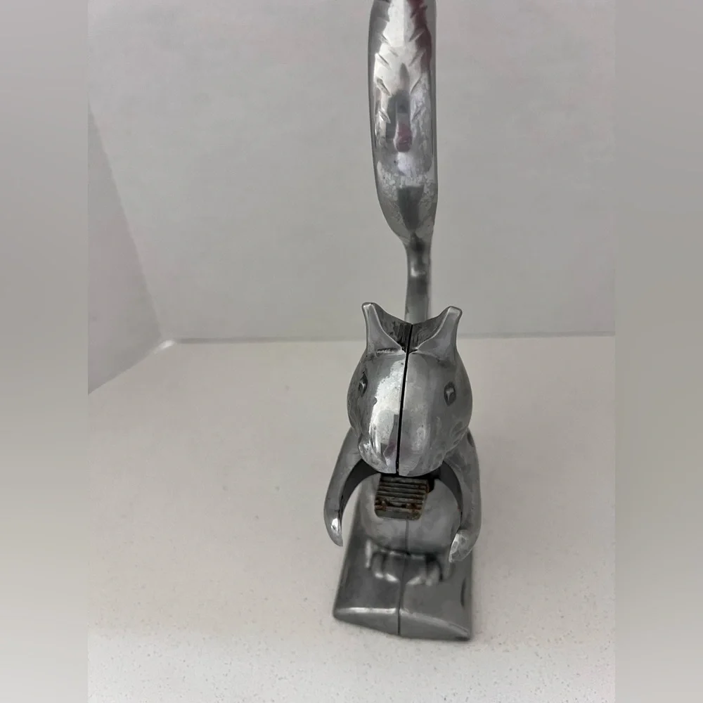 Vintage‎ Aluminum Cast Squirrel Nutcracker Whimsical 6.25
